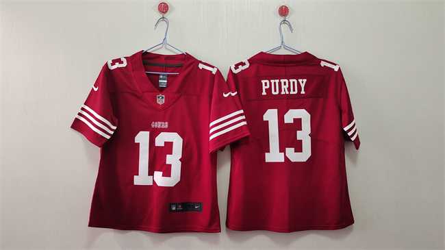 Womens San Francisco 49ers #13 Brock Purdy Red Vapor Stitched Jersey